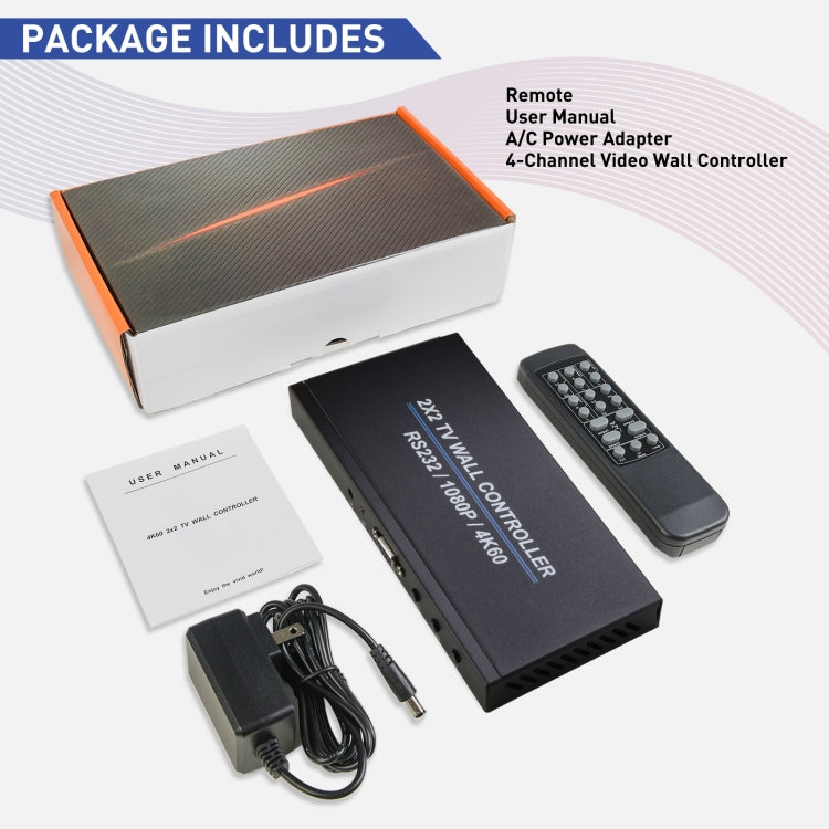 Controller da parete BT100 4K 60Hz 1080P 2 x 2 TV, US Plug, EU Plug, UK Plug, AU Plug