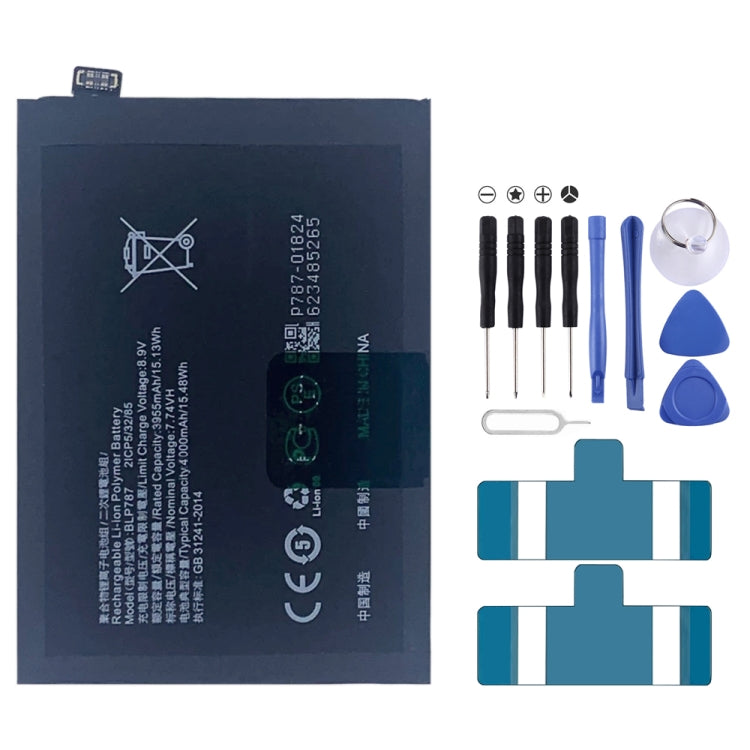 Sostituzione della batteria ai polimeri di litio per, BLP783, BLP781, BLP779, BLP789, BLP787, BLP797, BLP755 For OPPO K7x, BLP791, BLP811, BLP817, BLP863, BLP825, BLP855, BLP839, BLP819, BLP835, BLP805, BLP851, BLP831, BLP851 For OPPO F19 / F19s, BLP757
