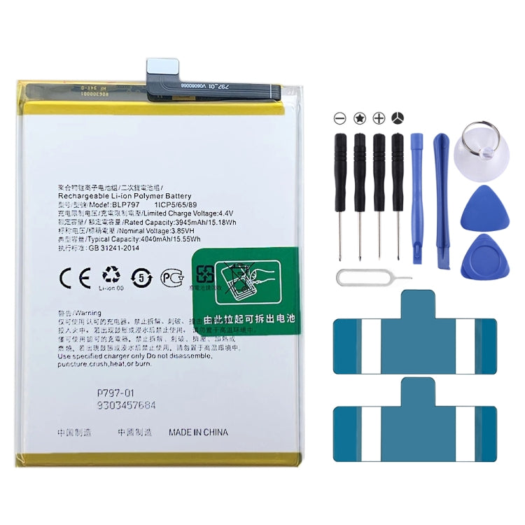 Sostituzione della batteria ai polimeri di litio per, BLP783, BLP781, BLP779, BLP789, BLP787, BLP797, BLP755 For OPPO K7x, BLP791, BLP811, BLP817, BLP863, BLP825, BLP855, BLP839, BLP819, BLP835, BLP805, BLP851, BLP831, BLP851 For OPPO F19 / F19s, BLP757