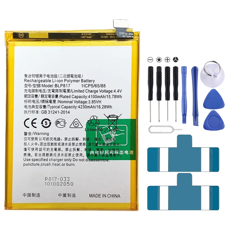 Sostituzione della batteria ai polimeri di litio per, BLP783, BLP781, BLP779, BLP789, BLP787, BLP797, BLP755 For OPPO K7x, BLP791, BLP811, BLP817, BLP863, BLP825, BLP855, BLP839, BLP819, BLP835, BLP805, BLP851, BLP831, BLP851 For OPPO F19 / F19s, BLP757