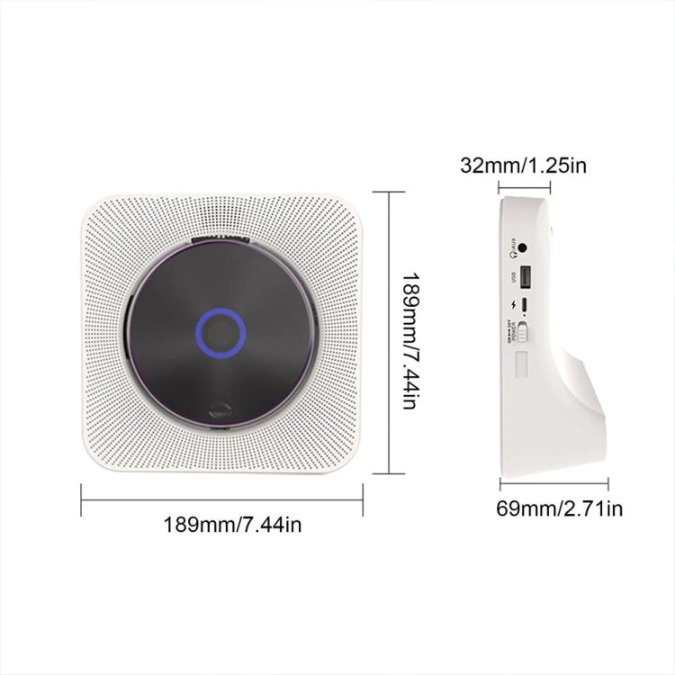 Kecag KC-806 Lettore CD con album musicale retrò Bluetooth, Plug-in Version, Rechargeable Version