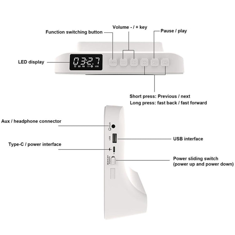 Kecag KC-806 Lettore CD con album musicale retrò Bluetooth, Plug-in Version, Rechargeable Version
