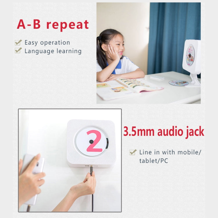 Kecag KC-808 Lettore CD Bluetooth montato a parete, KC-808 White, KC-808 Blue, KC-808 Black, KC-808 Pink