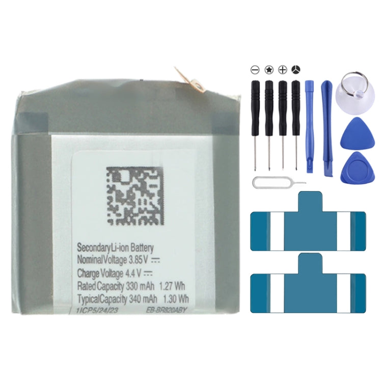 Sostituzione della batteria ai polimeri di litio per, 380mAh EB-BR760ABE, 236mAh EB-BR500ABU, 340mAh EB-BR820ABY, 472mAh EB-BR800ABU, 247mAh EB-BR830ABY, 270mAh EB-BR170ABU, 250mAh EB-BR720ABE, 330mAh EB-BR840ABY, 300mAh, 200mAh EB-BR360ABE