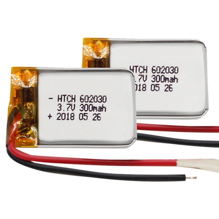 Sostituzione della batteria ai polimeri di litio da 2 pezzi, 602030 300mAh, 523450 1000mAh, 102050 1000mAh, 902030 500mAh, 803040 900mAh, 802035 500mAh, 602035 400mAh, 582728 400mAh, 103450 1800mAh, 603035 600mAh, 103040 1200mAh, 602535, 601260 400mAh