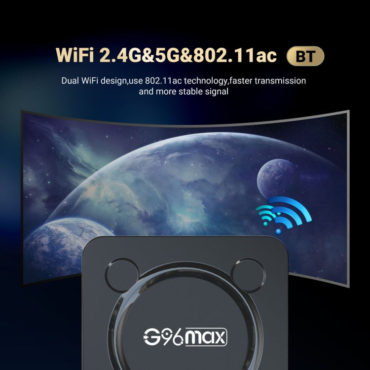G96max Smart 4K HD Android 11.0 TV Box, Amlogic S905W2 Quad Core ARM Cortex A35, supporto Dual Band WiFi, HDMI, RJ45, 2GB+16GB, 4GB+32GB, 4GB+64GB