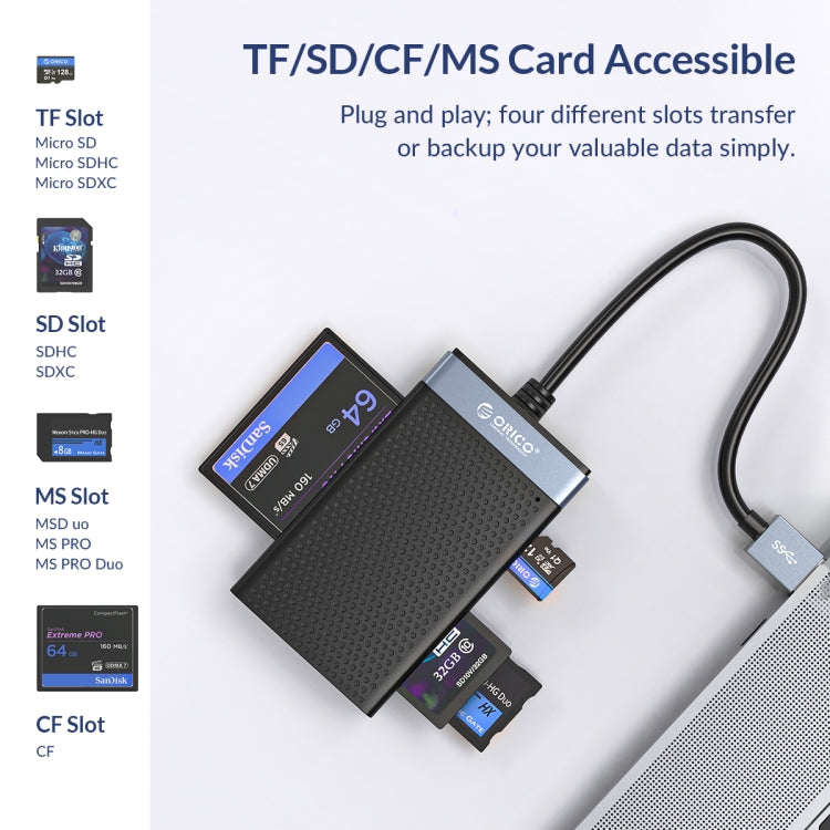 Lettore di schede multifunzione USB 3.0 simultaneo 4 in 1 ORICO CL4T-A3, CL4T-A3