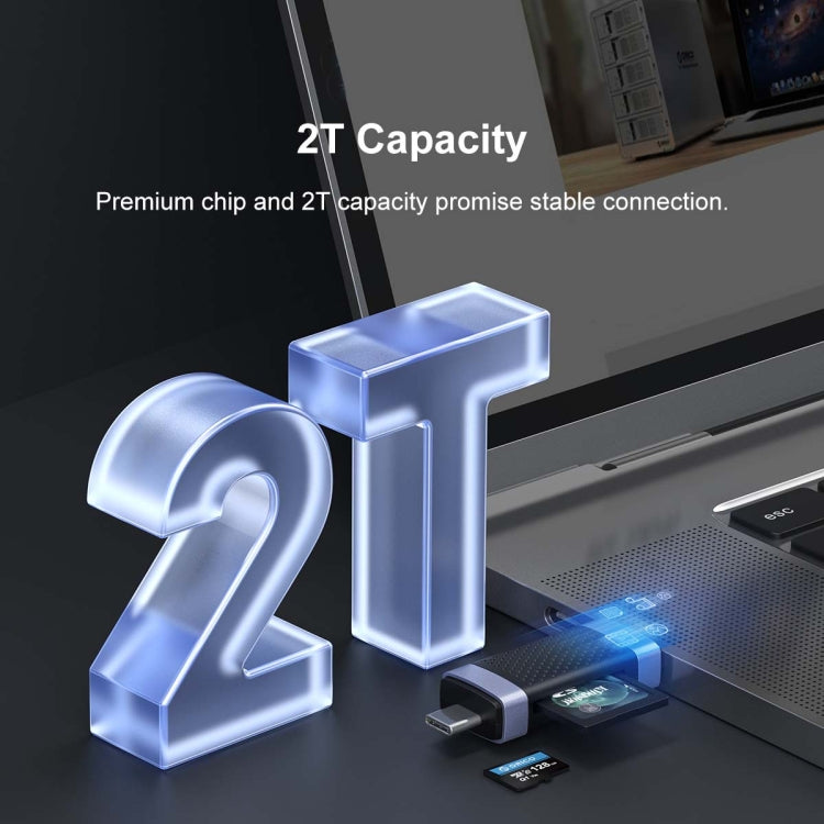 ORICO CS2T-A3 TF/SD Dual Port USB-A3.0 Lettore di schede a doppia lettura, CS2T-A3