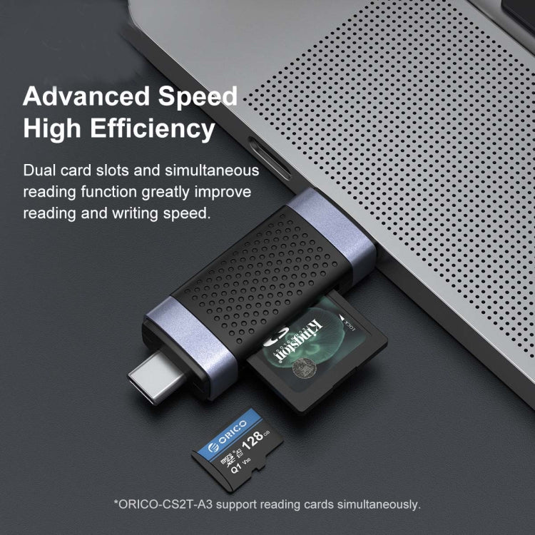 ORICO CS2T-A3 TF/SD Dual Port USB-A3.0 Lettore di schede a doppia lettura, CS2T-A3
