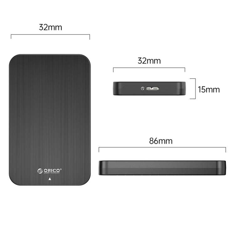 ORICO HM25U3 Custodia per disco rigido USB 3.0 Micro-B da 2,5 pollici, EU Plug, US Plug, UK Plug, AU Plug