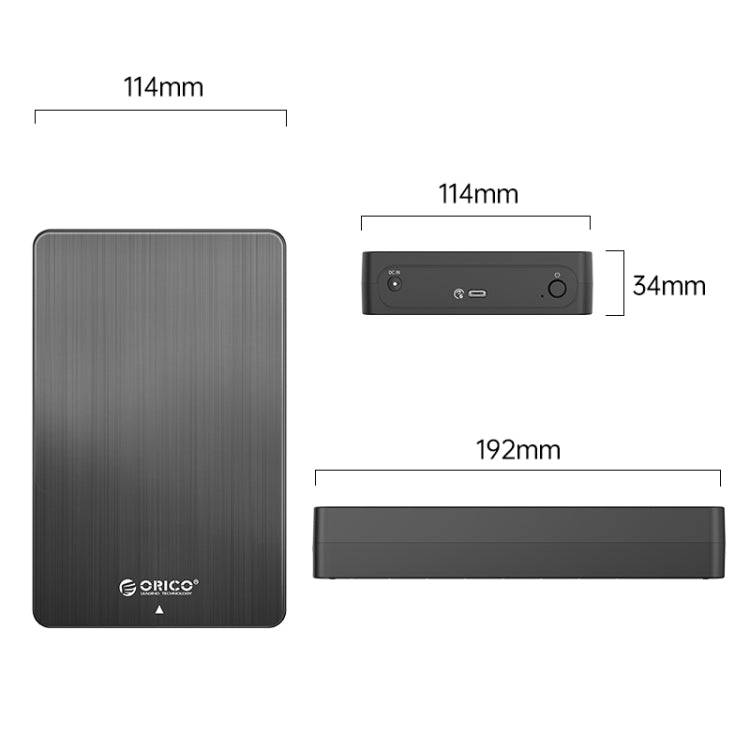 ORICO HM35C3 Custodia per disco rigido USB3.1 Gen1 Type-C da 3,5 pollici, EU Plug, US Plug, UK Plug, AU Plug