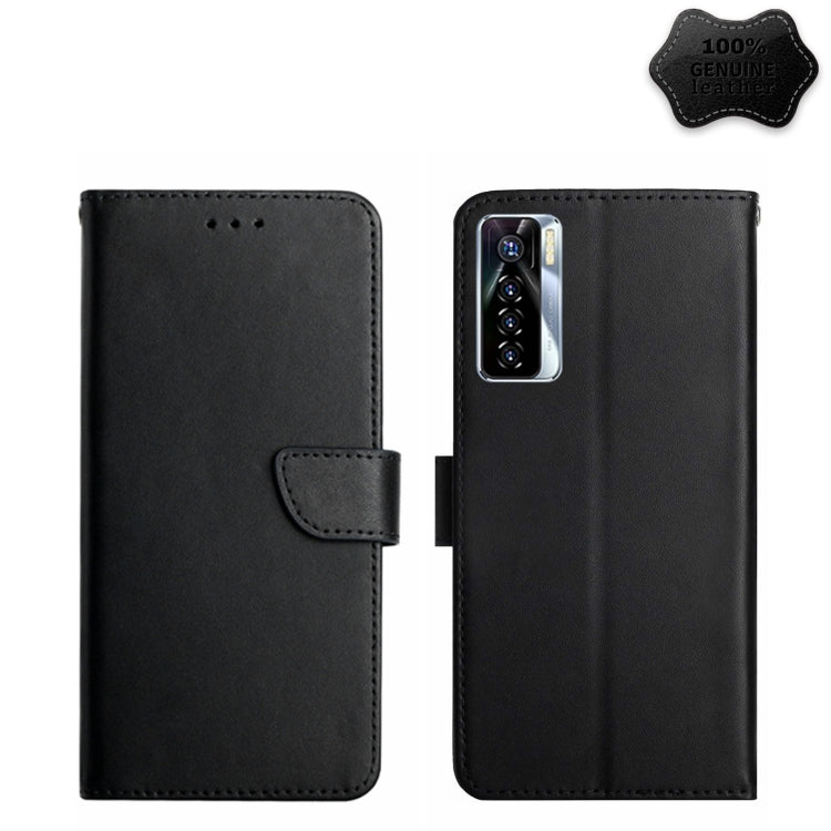 Custodia per telefono flip orizzontale in vera pelle a prova di impronte digitali, For Tecno Camon 17 Pro, For Tecno Camon 17P, For Tecno Camon 18i, For Tecno Camon 18P, For Tecno Camon 19 4G, For Tecno Camon 19 Pro 4G, For Tecno Spark 8