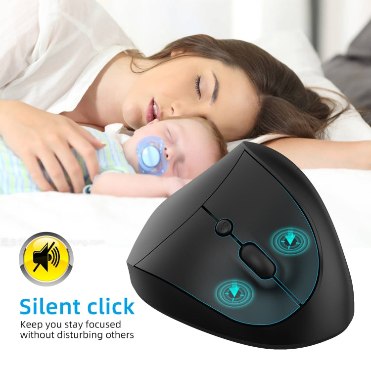 Mouse da gioco ergonomico verticale wireless X10 2.4G, X10 (Black), X10 (Grey)