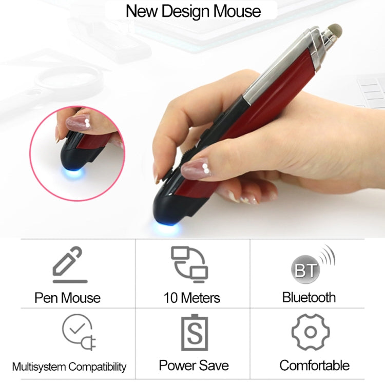 PR-08 Mouse a penna capacitivo per mouse wireless Bluetooth multifunzionale, 4-keys(White), 4-keys(Blue), 4-keys(Grey), 4-keys(Red), 4-keys(Black)