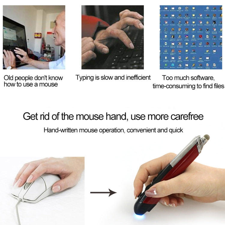 PR-08 Mouse a penna capacitivo per mouse wireless Bluetooth multifunzionale, 4-keys(White), 4-keys(Blue), 4-keys(Grey), 4-keys(Red), 4-keys(Black)
