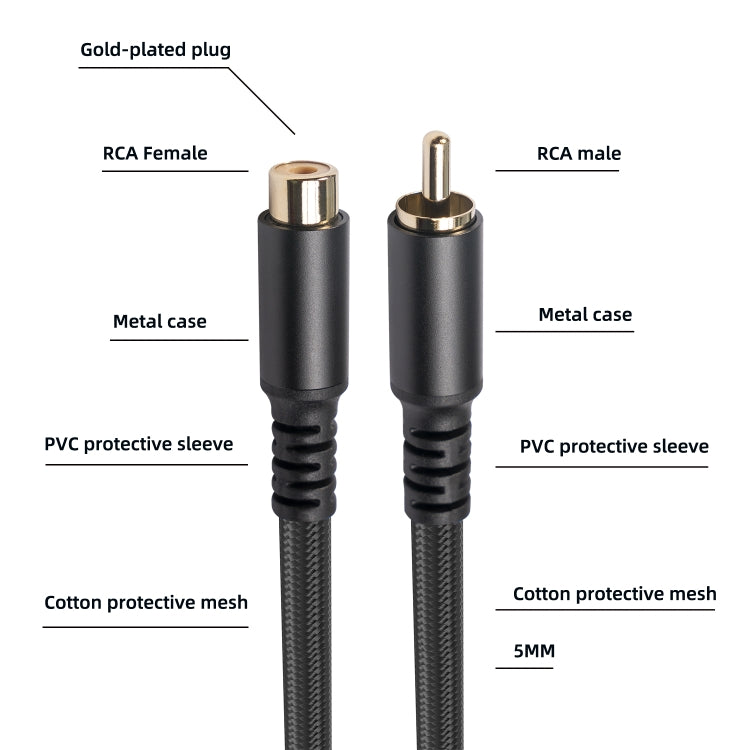 3709MF Cavo di prolunga audio e video RCA maschio-femmina, 1.8m, 3m, 6m