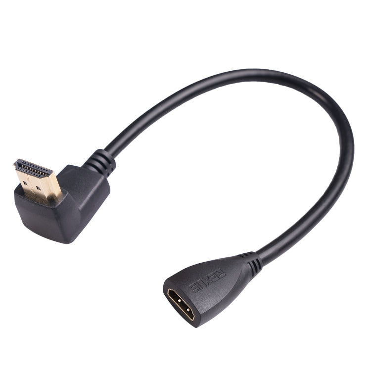 HDL-03 Cavo adattatore da gomito maschio HDMI a femmina da 30 cm, Left Angle, 90 Degrees, 270 Degrees