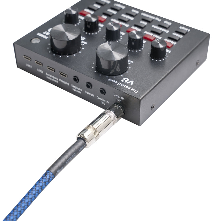 TC048BL Cavo audio mono per chitarra elettrica maschio-maschio da 6,35 mm, 1.8m, 3m, 5m, 10m