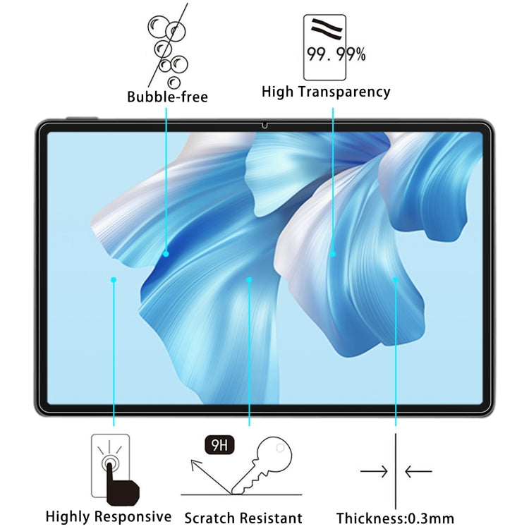 2 pellicole in vetro temperato antideflagrante 9H 0,3 mm, For Huawei MateBook E Go (2 PCS), For Lenovo Pad Pro 2022 11.2 inch / Tab P11 Pro Gen 2 11.2(2 PCS)