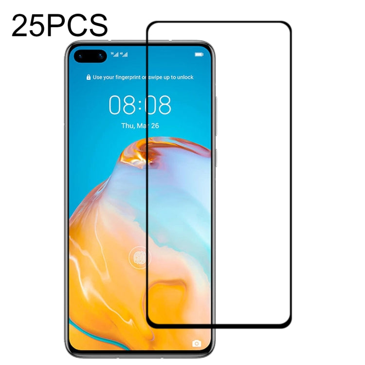 25 PZ 9H Durezza superficiale 2.5D Full Glue Pellicola in vetro temperato a schermo intero, For Huawei P40, For Huawei P40 Lite, For Huawei Y7p 2020, For Huawei Nova 6se, For Huawei Nova 7i, For Huawei Y6s, For Huawei Y9s, For Huawei P Smart Pro 2019