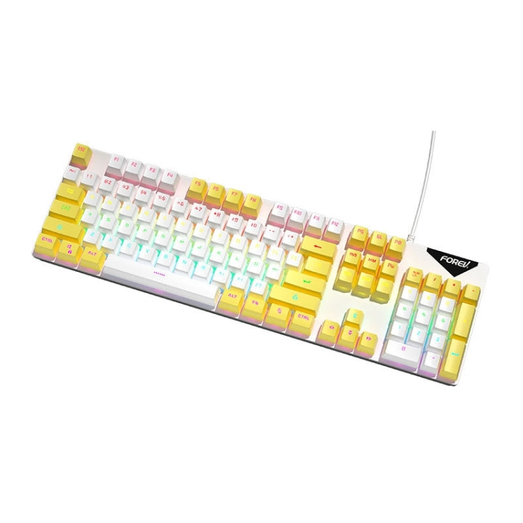 FOREV FVQ302 Tastiera illuminata da gioco meccanica cablata a colori misti