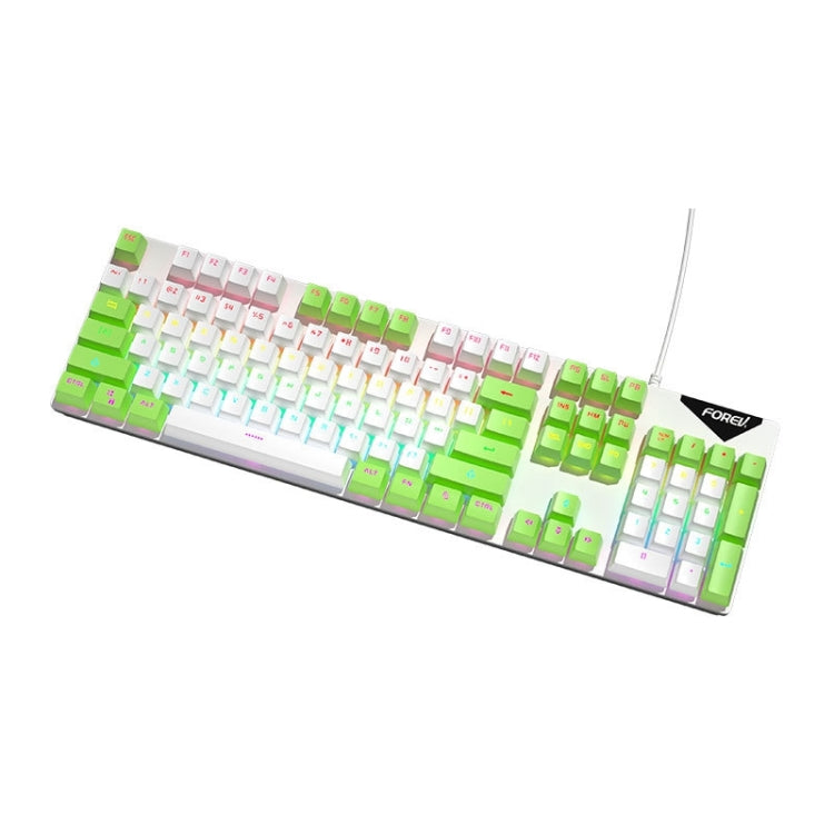 FOREV FVQ302 Tastiera illuminata da gioco meccanica cablata a colori misti