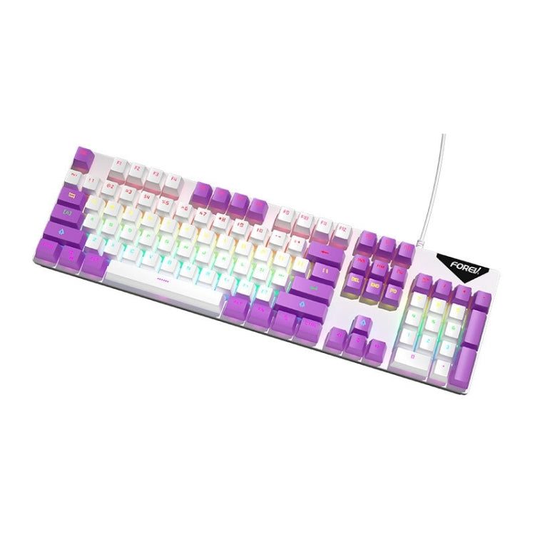 FOREV FVQ302 Tastiera illuminata da gioco meccanica cablata a colori misti