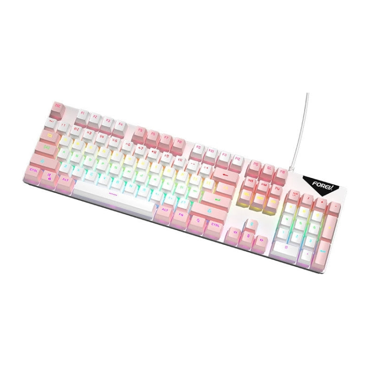 FOREV FVQ302 Tastiera illuminata da gioco meccanica cablata a colori misti