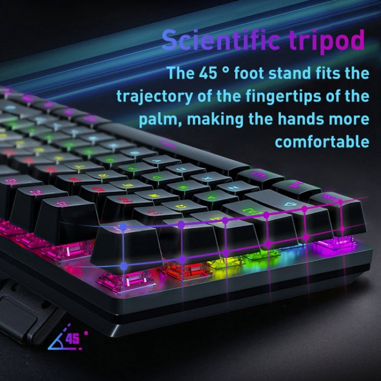FOREV FVQ302 Tastiera illuminata da gioco meccanica cablata a colori misti