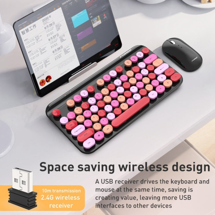 FOREV FFVWI9 Set mouse tastiera wireless portatile 2.4G a colori misti