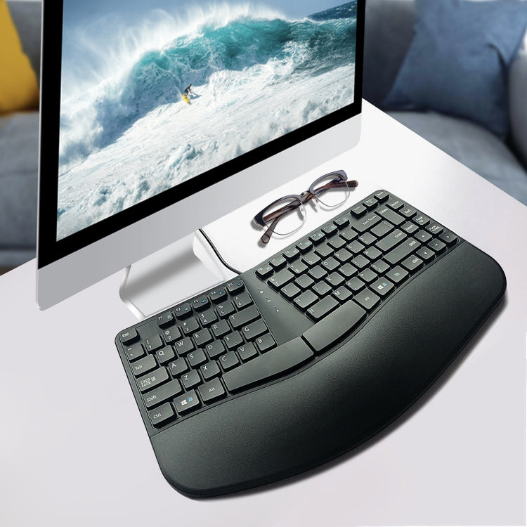 Tastiera ergonomica cablata divisa 390B a 87 tasti
