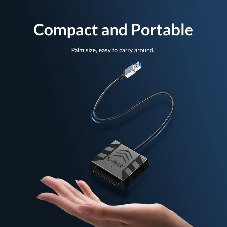 Adattatore HDD SATA ORICO UTS1 USB 3.0 da 2,5 pollici con custodia in silicone, 0.3m, 0.5m, 1m