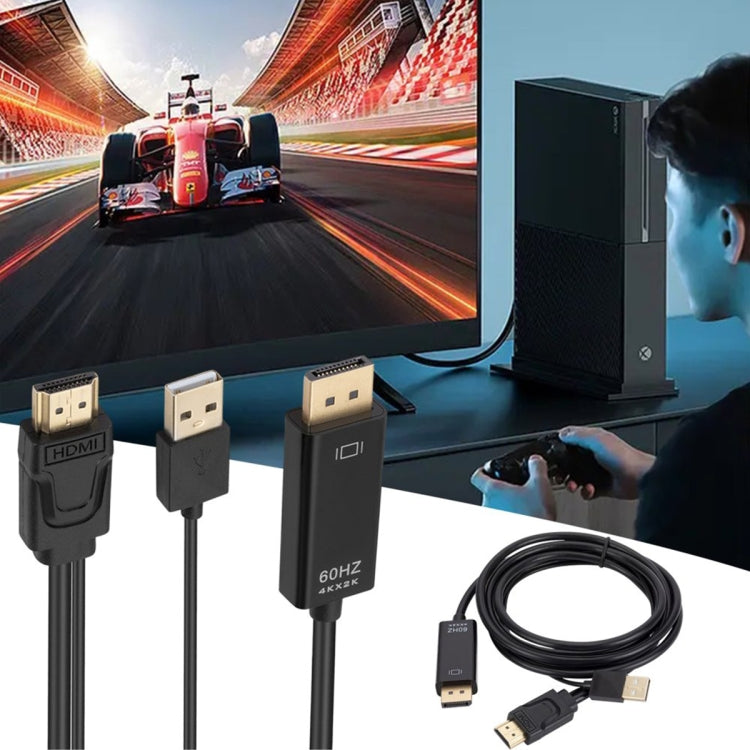 Cavo adattatore da HDMI a USB+DisplayPort con alimentatore, lunghezza: 1,8 m, 180cm