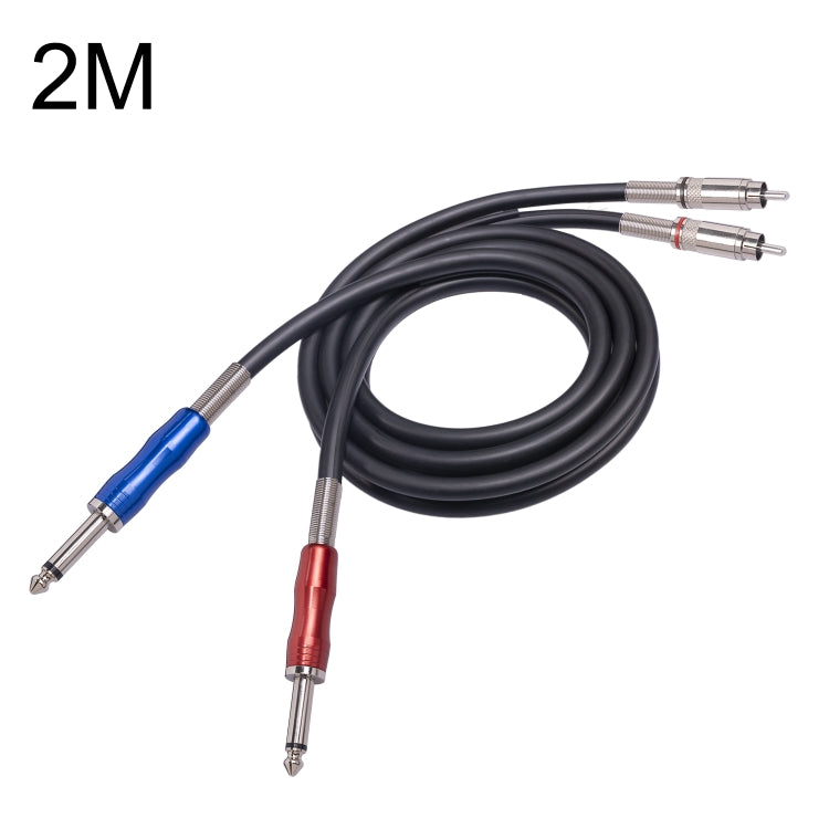 3051K63 Cavo audio per mixer da doppio RCA maschio a doppio da 6,35 mm 1/4 di pollice maschio, 1m, 2m, 3m