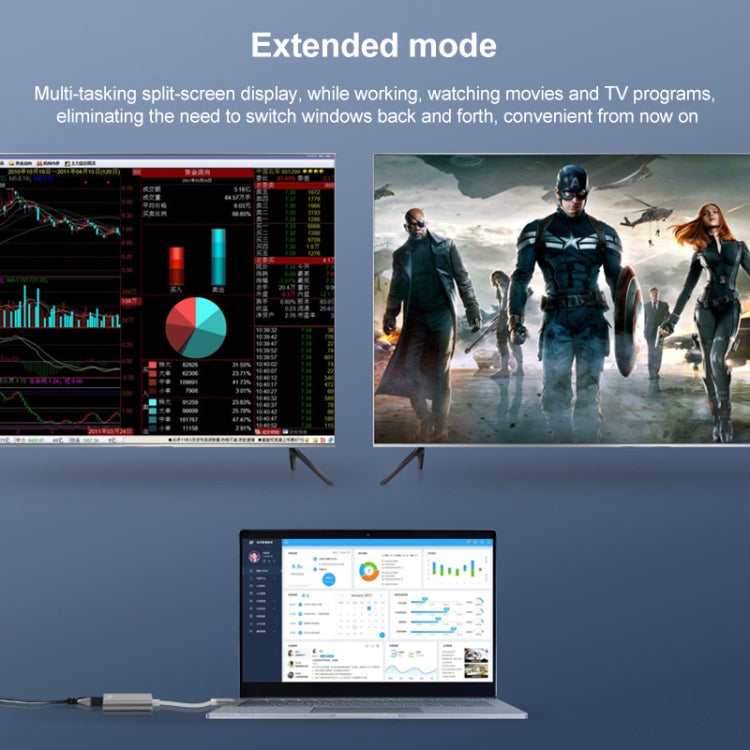 Onten OTN-9175B 4K Convertitore da USB-C / Tipo-C a doppia uscita HDMI, OTN-9175B