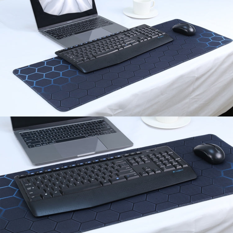 Tappetino per tastiera con tappetino per mouse da gioco con superficie in tessuto di gomma antiscivolo, 80 x 30 x 0.2cm, 90 x 40 x 0.2cm