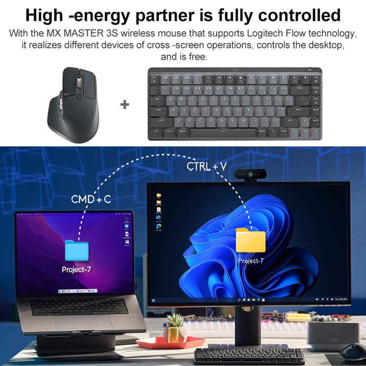 Logitech MX Mini tastiera meccanica wireless Bluetooth Dual Mode con ricevitore USB Logi Bolt