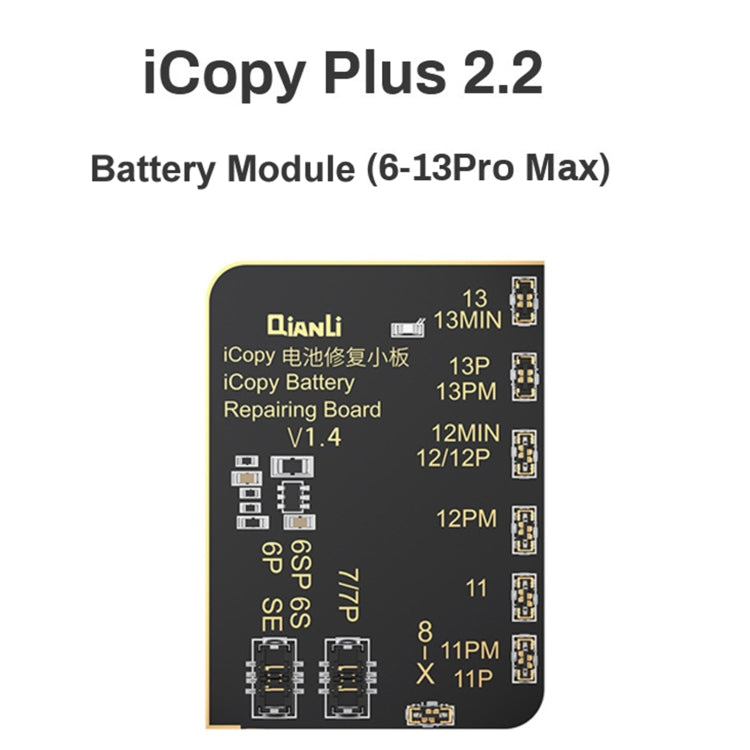 Per iPhone 6 - 13 Pro Max Qianli iCopy Plus 2.2 programmatore di rilevamento riparazione, Standard Edition, with Battery Board, with Battery Board + Earphone Board, Battery Module