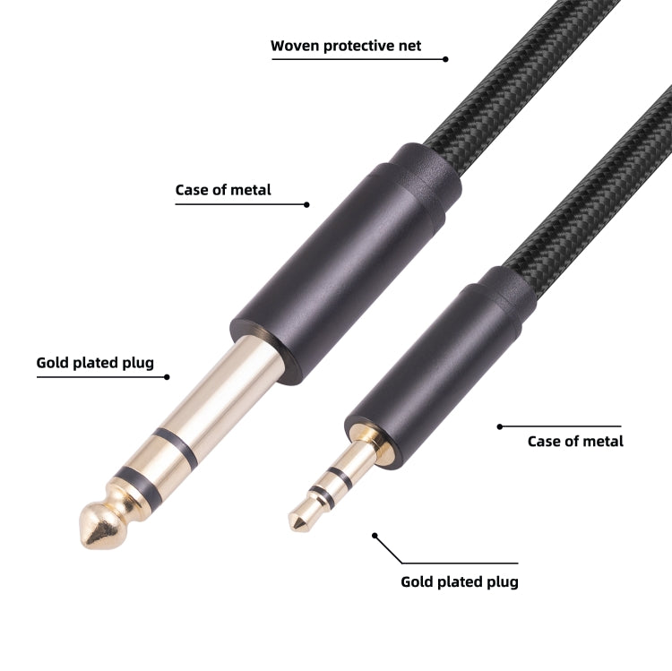 3662BK Cavo audio stereo maschio da 3,5 mm a maschio da 6,35 mm, 1m, 2m, 3m