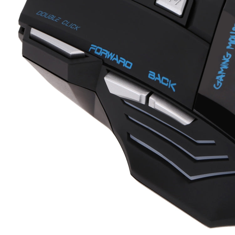 HXSJ A868 Mouse cablato luminoso colorato a 7 tasti con pulsante di fuoco, A868