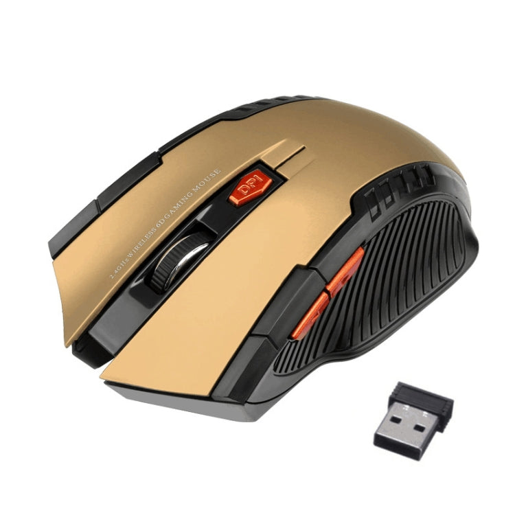 HXSJ A882 Mouse da ufficio wireless regolabile a tre velocità 2.4G 1600DPI a 6 tasti, A882 Black, A882 Red, A882 Gold, A882 Blue, A882 Silver Grey