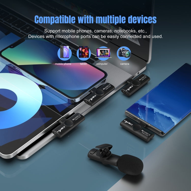 HXSJ F18 2.4G Microfono wireless lavalier con riduzione del rumore a 8 pin, 8 Pin
