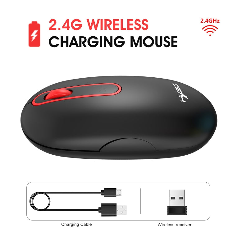 HXSJ T15 2.4GHz 4 tasti mouse muto senza fili, T15 Black, T15 White