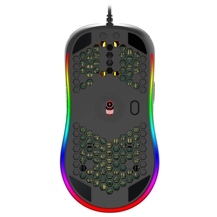 HXSJ X600 Mouse da gioco cablato con programmazione macro luminosa RGB a 6 tasti, X600