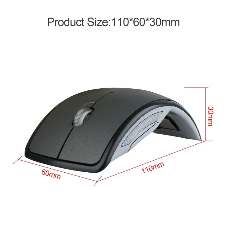 Mouse pieghevole wireless HXSJ ZD-01 1600 DPI 2,4 GHz