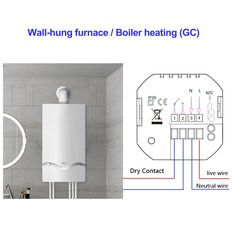 220V Smart Home Riscaldamento Termostato Caldaia Riscaldamento Termostato WiFi, BHT-2002GCLM