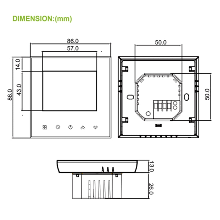 Termostato per riscaldamento domestico intelligente 220V Termostato WiFi per riscaldamento elettrico con cavo sensore esterno, BHT-2002GBLM