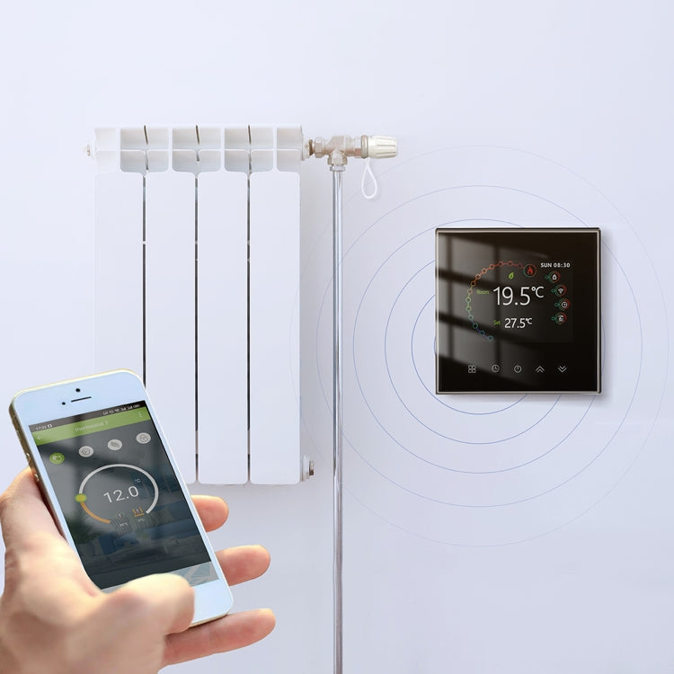 Termostato per riscaldamento domestico intelligente 220V Termostato WiFi per riscaldamento elettrico con cavo sensore esterno, BHT-2002GBLM