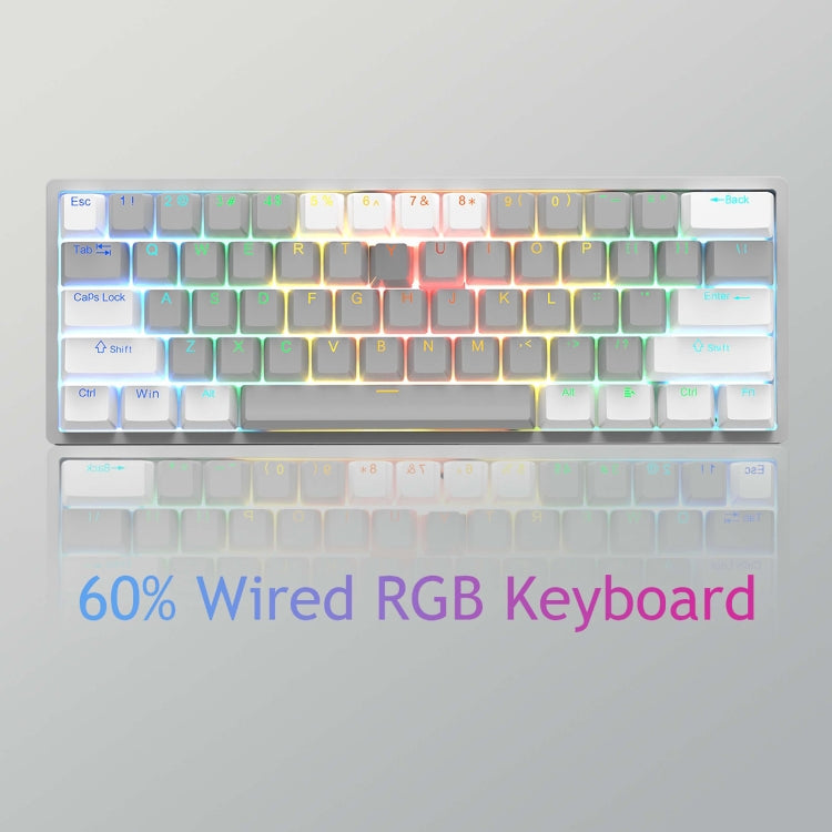 AULA F3261 Tastiera meccanica RGB a 61 tasti cablata di tipo C sostituibile a caldo