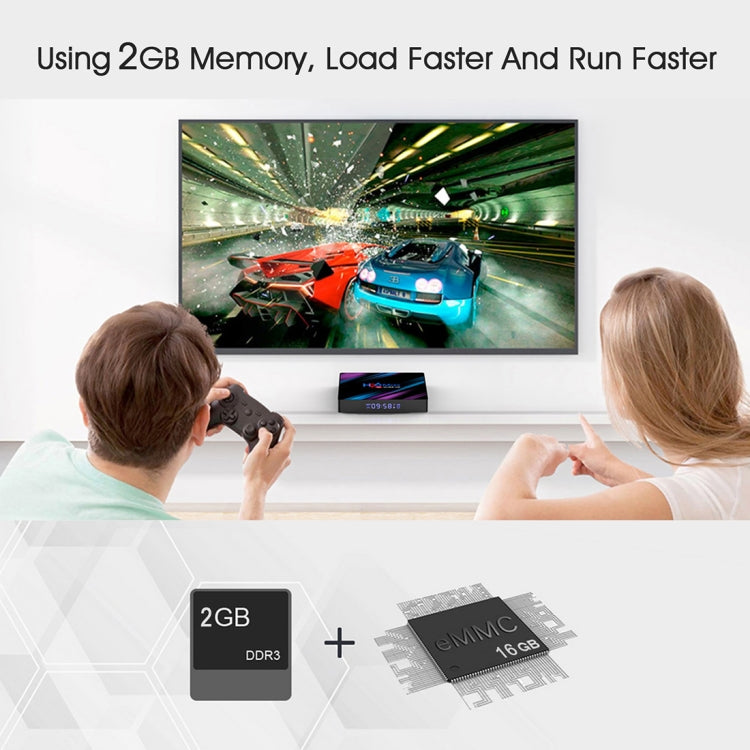 H96 Max-3318 Box TV Android 4K Ultra HD con telecomando, Android 10.0, RK3318 Quad-Core 64bit Cortex-A53, 2GB+16GB, Supporto TF Card / USBx2 / AV / Ethernet, AU Plug, EU Plug, UK Plug, US Plug